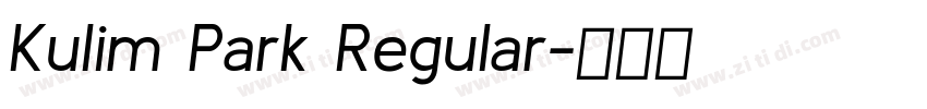 Kulim Park Regular字体转换